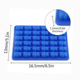 Bear Shape Ice Cube Box Mold Tray Maker Silicone Ice Cream Chocolate (Dark Blue Dropper)