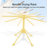 Noodle Spaghetti Pasta Drying Rack Stand Dryer Foldable Kitchen Tool (Yellow) - Front View