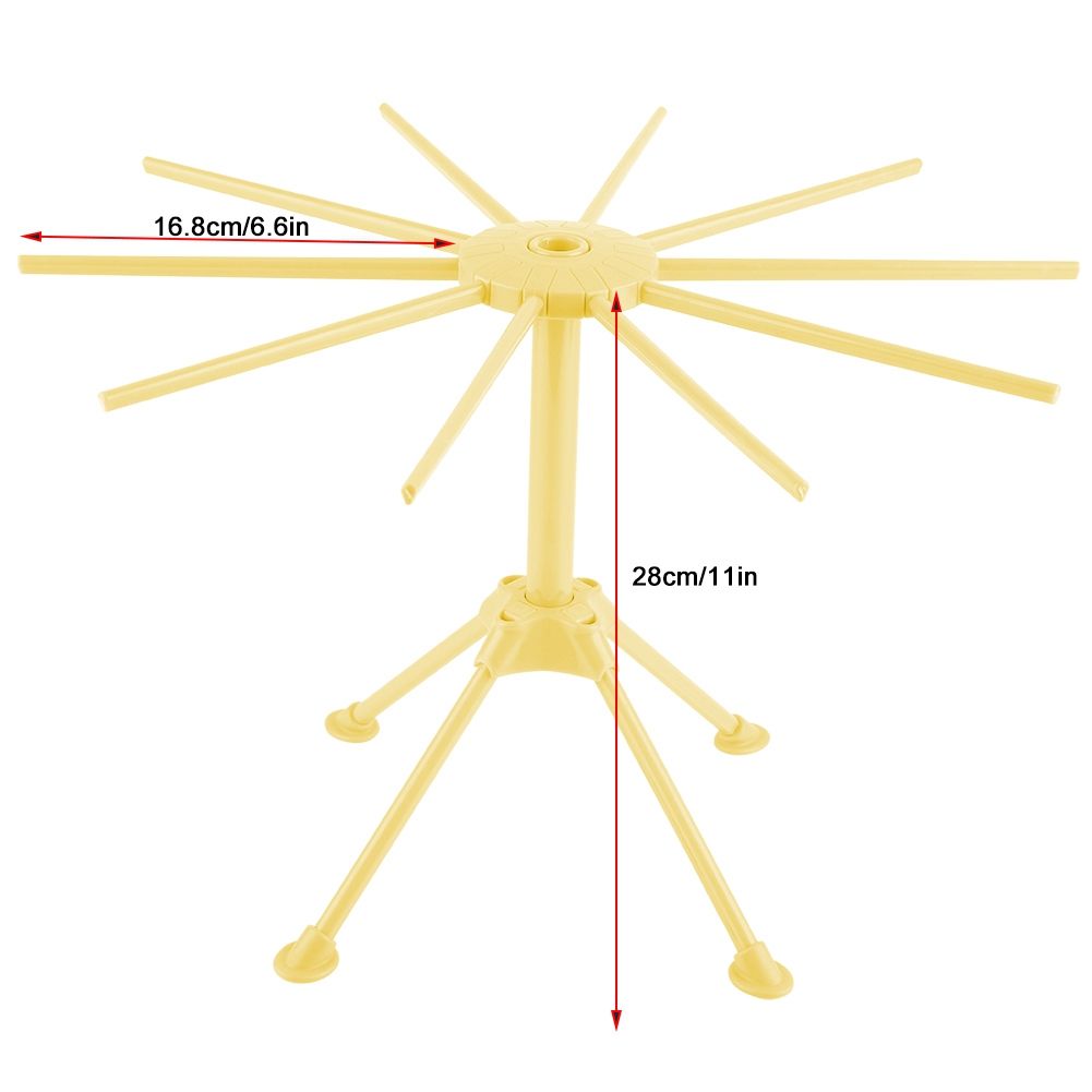 Noodle Spaghetti Pasta Drying Rack Stand Dryer Foldable Kitchen Tool (Yellow)