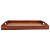 Light Rectangular Solid Wood Cherry Blossom Tea Tray Coffee Fruit Food Serving Plate Home - Side View