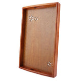 Light Rectangular Solid Wood Cherry Blossom Tea Tray Coffee Fruit Food Serving Plate Home - Close-Up Angle