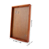 Light Rectangular Solid Wood Cherry Blossom Tea Tray Coffee Fruit Food Serving Plate Home - Extra Image