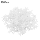 100Pcs Garden Tools Stem Clips Grow Upright Orchid Plastic Mini Stalks Flower Transparent