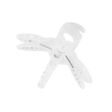 100Pcs Garden Tools Stem Clips Grow Upright Orchid Plastic Mini Stalks Flower Transparent - Side View