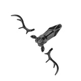 Animals Deer Head Hook Hanger Rack Holder Wall Mount for Home Room Decor(Black)