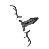 Animals Deer Head Hook Hanger Rack Holder Wall Mount for Home Room Decor(Black)