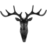 Animals Deer Head Hook Hanger Rack Holder Wall Mount for Home Room Decor(Black) - Extra Image