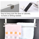 Double Layers Stainless Steel Telescopic Towel Holder Rack Hanger Organizer Bathroom Kitchen - Extra Image