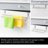 Double Layers Stainless Steel Telescopic Towel Holder Rack Hanger Organizer Bathroom Kitchen