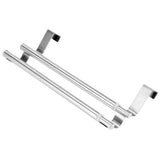 Double Layers Stainless Steel Telescopic Towel Holder Rack Hanger Organizer Bathroom Kitchen