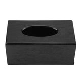Rectangular Tissue Box Natural Elegance Wood Tissue Box for Living Room Bedroom Kitchen (Black)