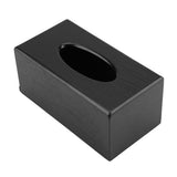Rectangular Tissue Box Natural Elegance Wood Tissue Box for Living Room Bedroom Kitchen (Black)