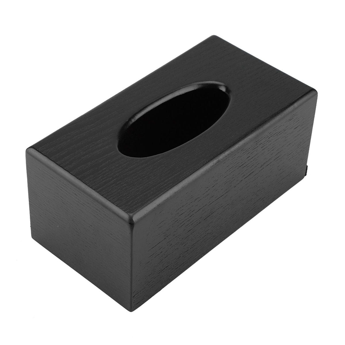 Rectangular Tissue Box Natural Elegance Wood Tissue Box for Living Room Bedroom Kitchen (Black)