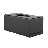 Rectangular Tissue Box Natural Elegance Wood Tissue Box for Living Room Bedroom Kitchen (Black) - 45-Degree Angle
