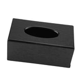 Rectangular Tissue Box Natural Elegance Wood Tissue Box for Living Room Bedroom Kitchen (Black)