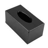 Rectangular Tissue Box Natural Elegance Wood Tissue Box for Living Room Bedroom Kitchen (Black) - Low Angle
