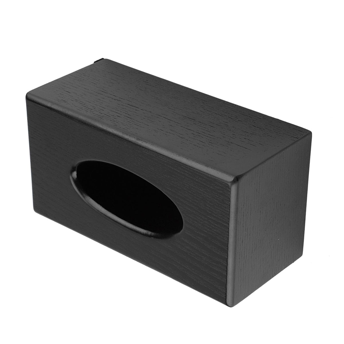Rectangular Tissue Box Natural Elegance Wood Tissue Box for Living Room Bedroom Kitchen (Black)