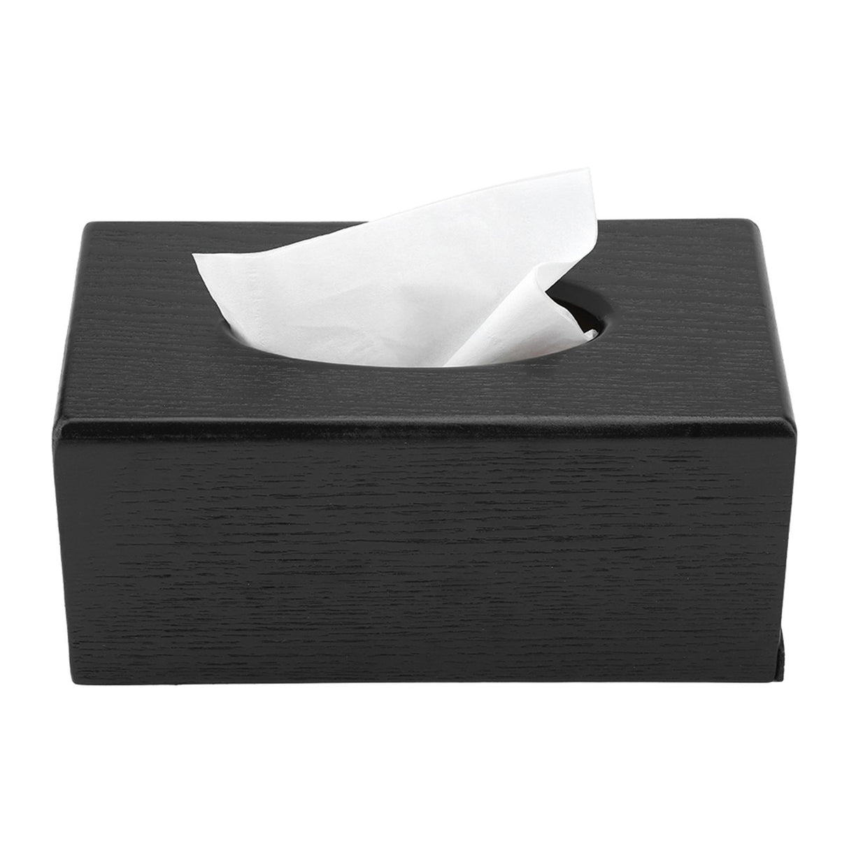 Rectangular Tissue Box Natural Elegance Wood Tissue Box for Living Room Bedroom Kitchen (Black)
