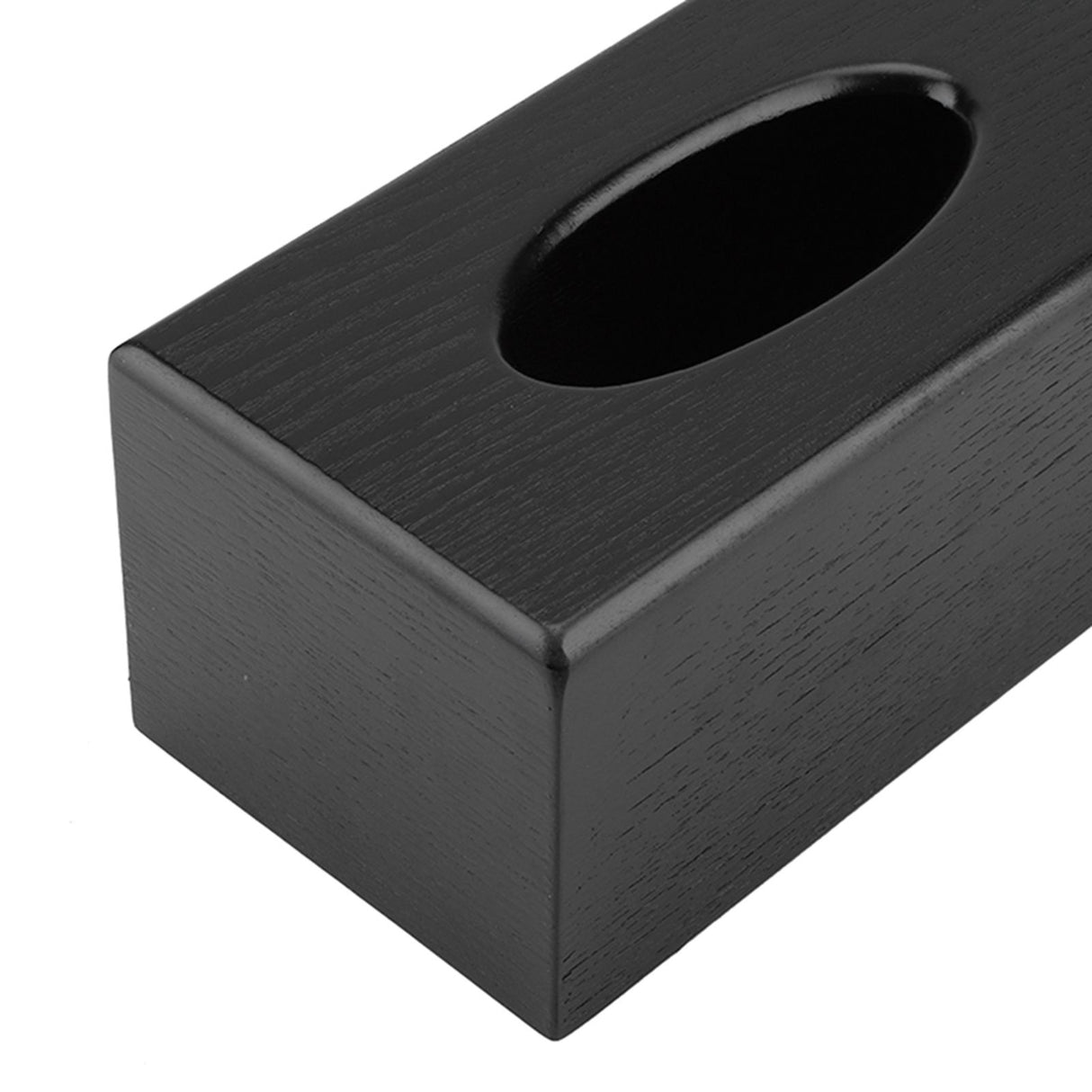 Rectangular Tissue Box Natural Elegance Wood Tissue Box for Living Room Bedroom Kitchen (Black)