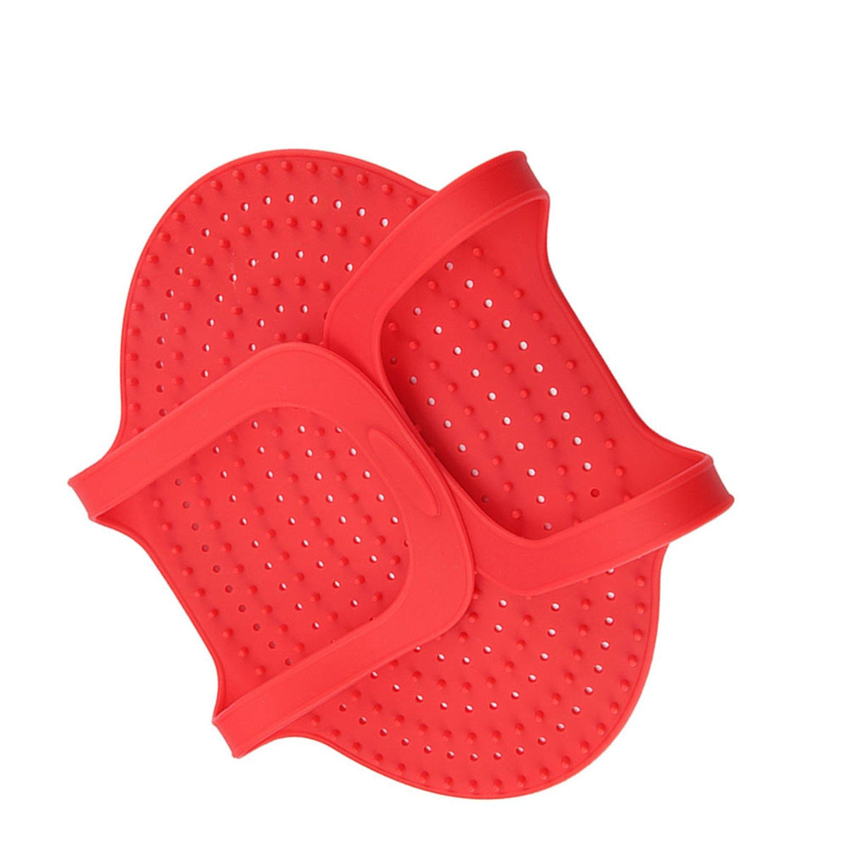 Food Grade Silicone Heat Resistant Turkey Lifter Non Stick Poultry Cooking Mat(Red)