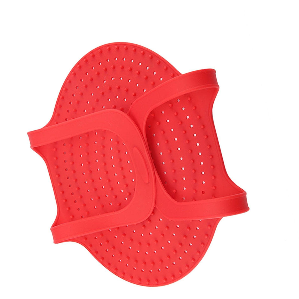 Food Grade Silicone Heat Resistant Turkey Lifter Non Stick Poultry Cooking Mat(Red)