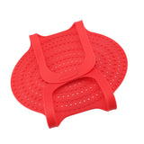Food Grade Silicone Heat Resistant Turkey Lifter Non Stick Poultry Cooking Mat(Red)