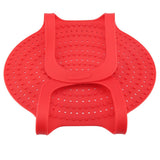 Food Grade Silicone Heat Resistant Turkey Lifter Non Stick Poultry Cooking Mat(Red)