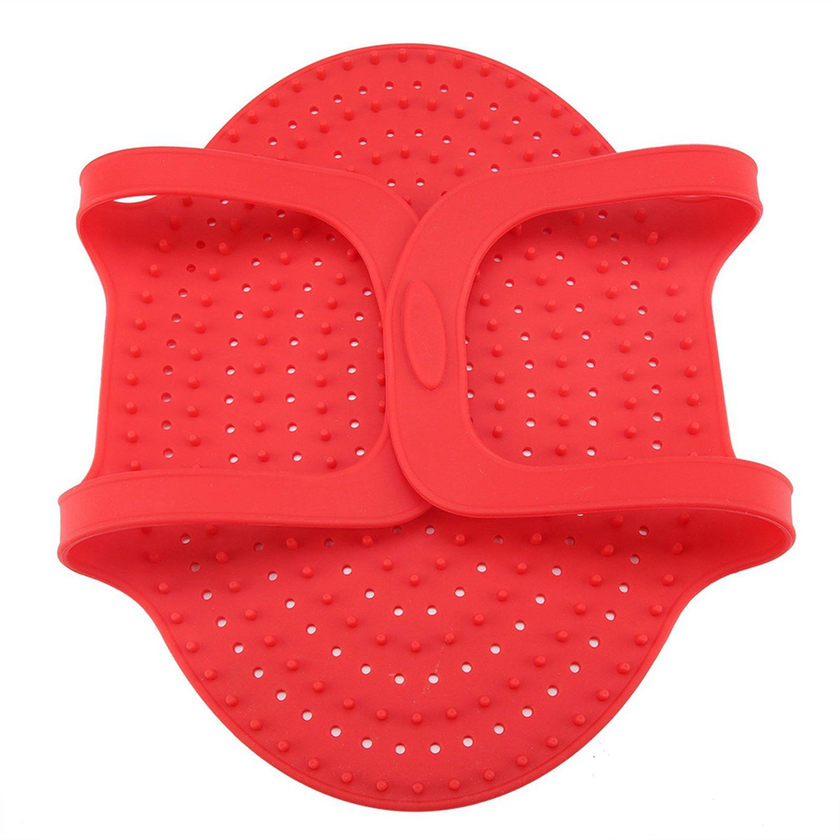 Food Grade Silicone Heat Resistant Turkey Lifter Non Stick Poultry Cooking Mat(Red)