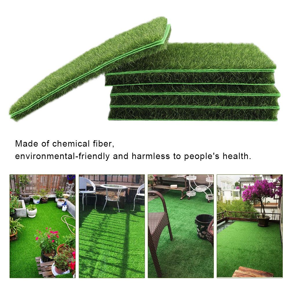 10 PCS Artificial Grass Mat Turf Lawn Garden Micro Landscape Ornament Home Decor