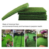 10 PCS Artificial Grass Mat Turf Lawn Garden Micro Landscape Ornament Home Decor - 45-Degree Angle