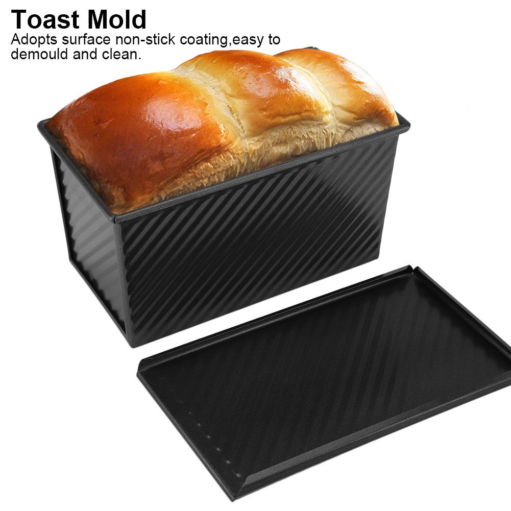 Carbon Steel Bread Cake Mold NOn Stick Toast Desserts Maker Baking Mould with Lid