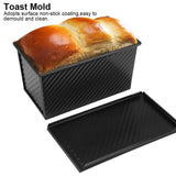 Carbon Steel Bread Cake Mold NOn Stick Toast Desserts Maker Baking Mould with Lid