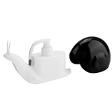 Snail Shape Press Style Soap Liquid Bottle Hand Lotion Dispenser Bathroom Accessories (Black) - Side View