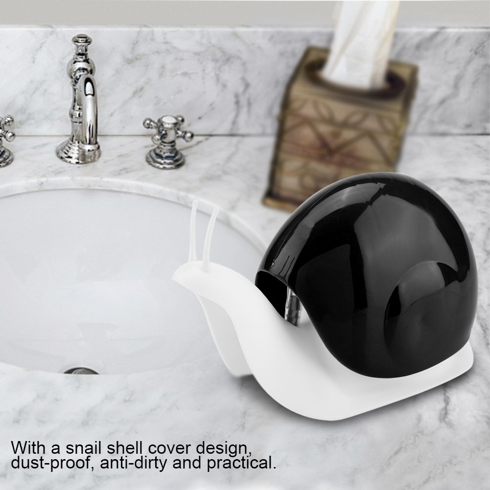 Snail Shape Press Style Soap Liquid Bottle Hand Lotion Dispenser Bathroom Accessories (Black)