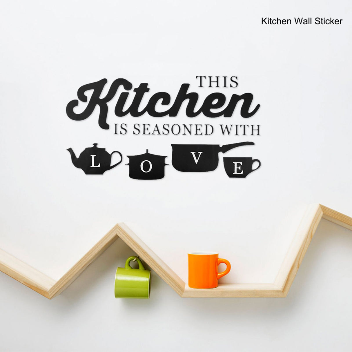 Removable Adhesive Wall Sticker Kitchen Living Room Wall Decal Home Decoration