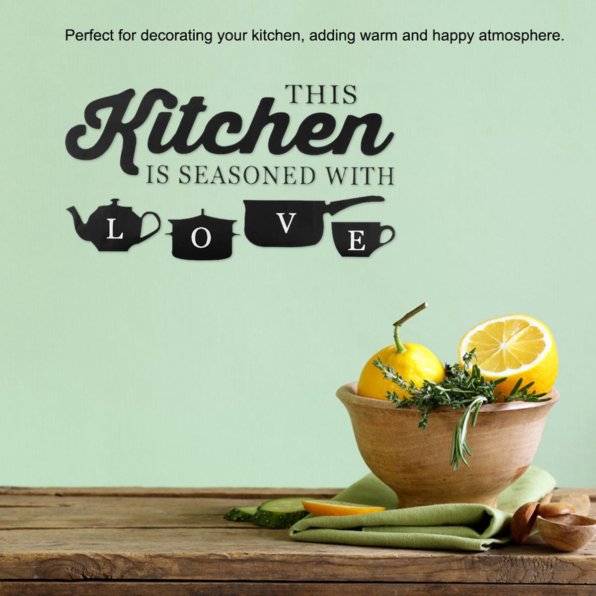 Removable Adhesive Wall Sticker Kitchen Living Room Wall Decal Home Decoration