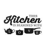Removable Adhesive Wall Sticker Kitchen Living Room Wall Decal Home Decoration - Close-Up Angle