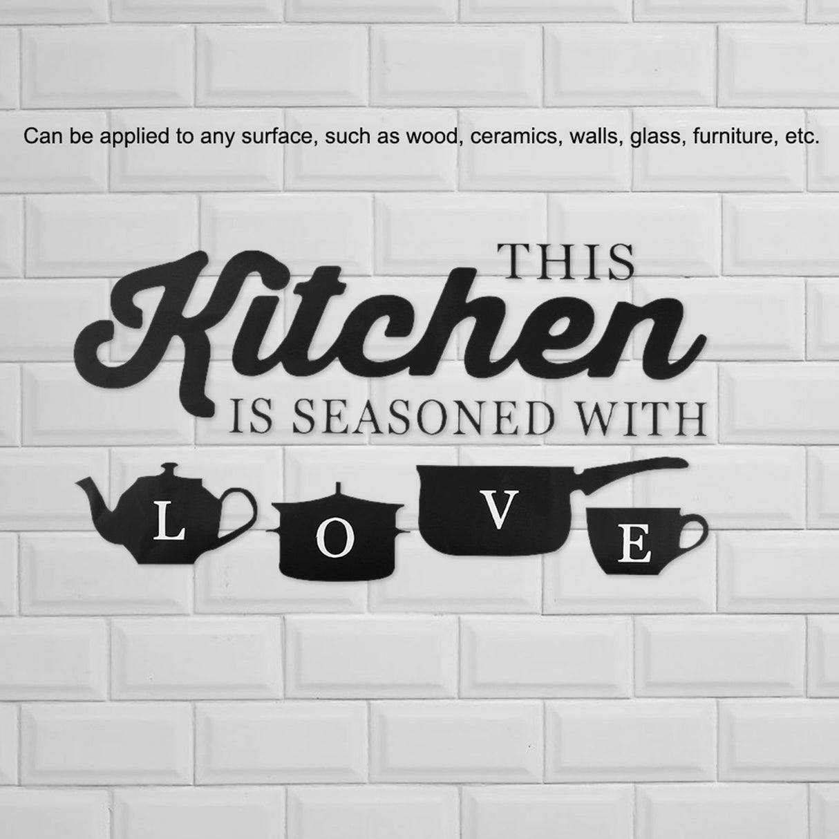 Removable Adhesive Wall Sticker Kitchen Living Room Wall Decal Home Decoration