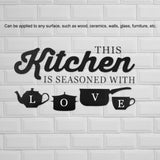 Removable Adhesive Wall Sticker Kitchen Living Room Wall Decal Home Decoration