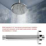 Stainless Steel Round Top Shower Arm Pipe Wall Mount for Bathroom Ceiling Shower Head (15 cm)