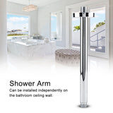 Stainless Steel Round Top Shower Arm Pipe Wall Mount for Bathroom Ceiling Shower Head (30 cm)
