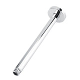Stainless Steel Round Top Shower Arm Pipe Wall Mount for Bathroom Ceiling Shower Head (30 cm) - Low Angle