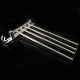 4-swivel Towel Rack Bar Rod Rail Holder Bathroom Kitchen 304 Stainless Steel