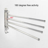 4-swivel Towel Rack Bar Rod Rail Holder Bathroom Kitchen 304 Stainless Steel - Extra Image