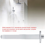 Square Stainless Steel Top Shower Arm Pipe Wall Mount for Bathroom Ceiling Shower Head(20 cm) - Front View
