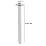 Square Stainless Steel Top Shower Arm Pipe Wall Mount for Bathroom Ceiling Shower Head (40 Cm) - Extra Image