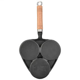 3 Mold Cast Iron Omelette Egg Burger Fried Egg Pot Pancake Pan - Extra Image