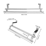 Stainless Steel Retractable Bath Towel Rack Double/Single Bar Bedroom Towel Shelf(40-double) - Rear View