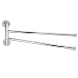 Bathroom Wall Mounted Towel Rack Swing Out Rotating Towel Hanger Shelf (2 Arms)