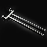 Bathroom Wall Mounted Towel Rack Swing Out Rotating Towel Hanger Shelf (2 Arms)